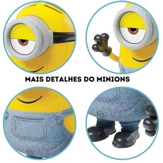 Brinquedo Boneco Minions Stuart Musical 24 5cm E 10 Frases