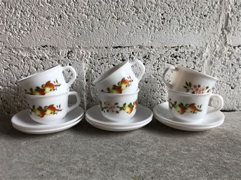 Lot De 6 Tasses à Café Et 6 Soucoupes Arcopal Selency