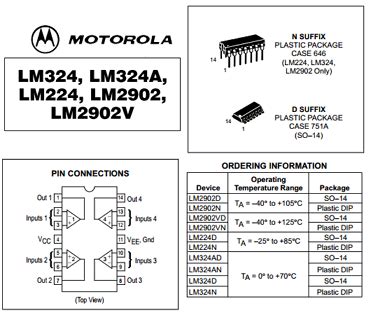 Lm N Datasheet Quad Operational Amplifier Motorola