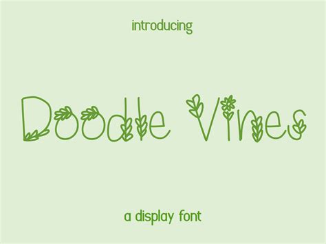 Doodle Vines Font By Ggray · Creative Fabrica