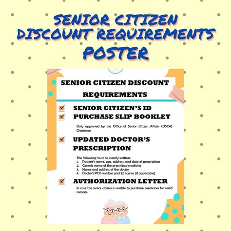 Senior Citizen Requirements Tarp And Laminated Poster CLEAR FONT