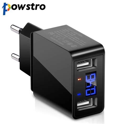 Powstro Wall Charger Travel Adapter Lcd Intelligent Digital Display V