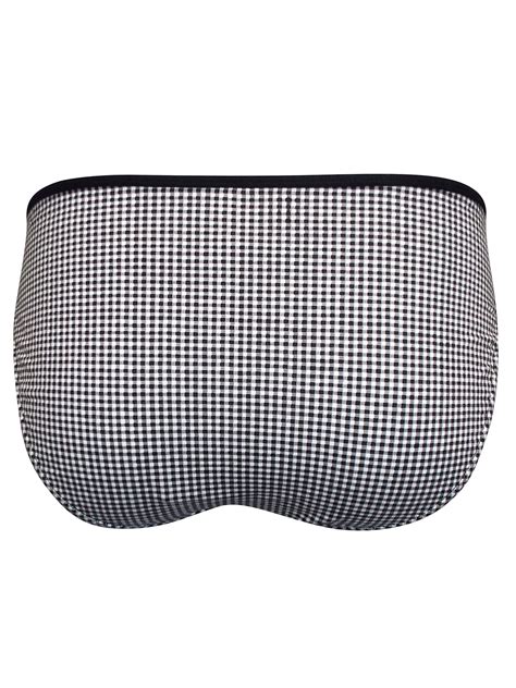 Debenhams D BENHAMS Casual Club BLACK WHITE Gingham Check Bikini Bottoms Size To