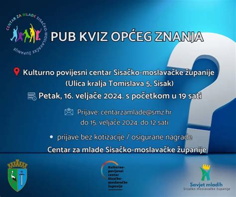 Pub kviz općeg znanja u Kulturno povijesnom centru SMŽ