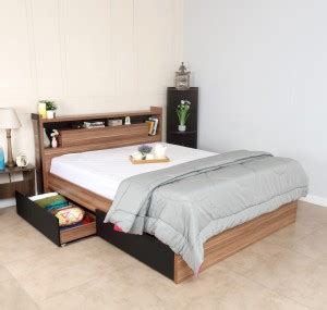 Furnculture Valencia Engineered Wood Queen Drawer Bed Price In India