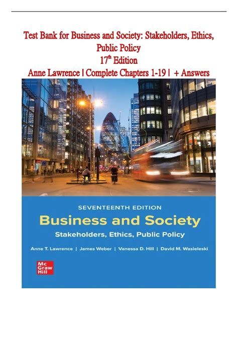 Business And Society Stakeholders Ethics Public Policy 17th Edition 2