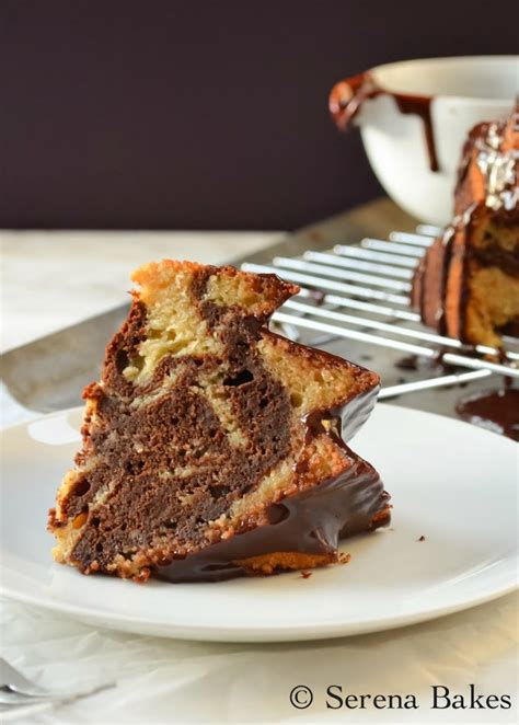 Buttermilk Marble Bundt Cake With Chocolate Glaze Serena Bakes Simply