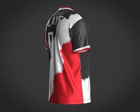 ArtStation - Soccer Black and Red Jersey Player-04 | Resources