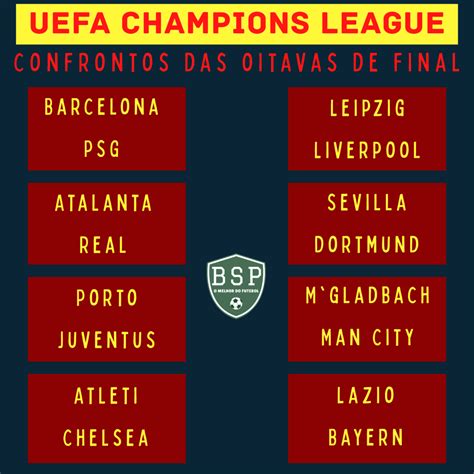 Confrontos Definidos Das Oitavas De Final Da Uefa Champions League