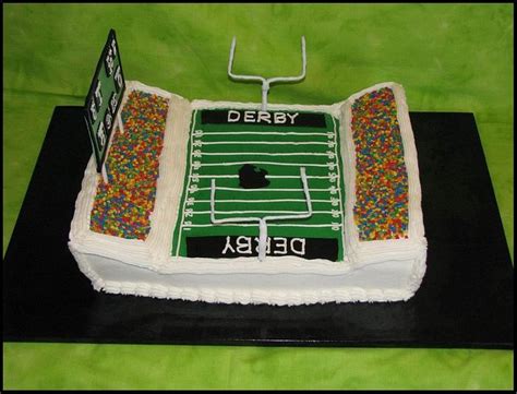 Football Stadium Decorated Cake By Sweetpeacakemom Cakesdecor