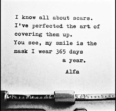 I Know All About Scars Typed Poem Motivational Quote By Alfa Etsy