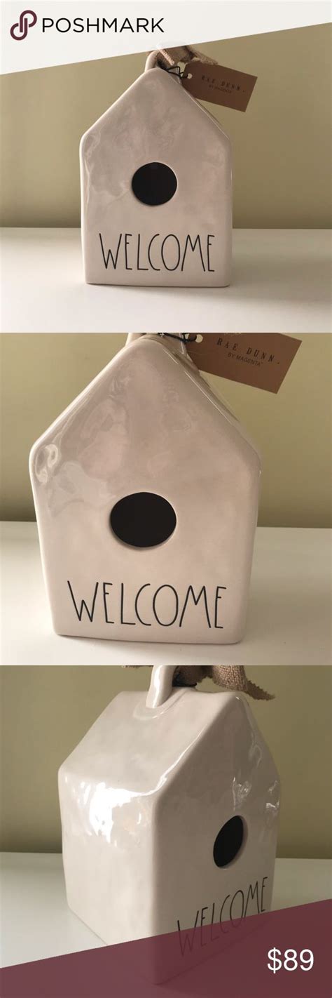 Brand New Rae Dunn Ceramic Welcomebirdhouse Colorful Decor Rae Dunn