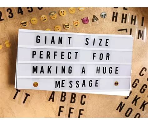 Cartel Luminoso Gigante Letras Emoji Giant Led Lightbox Usb En Venta En