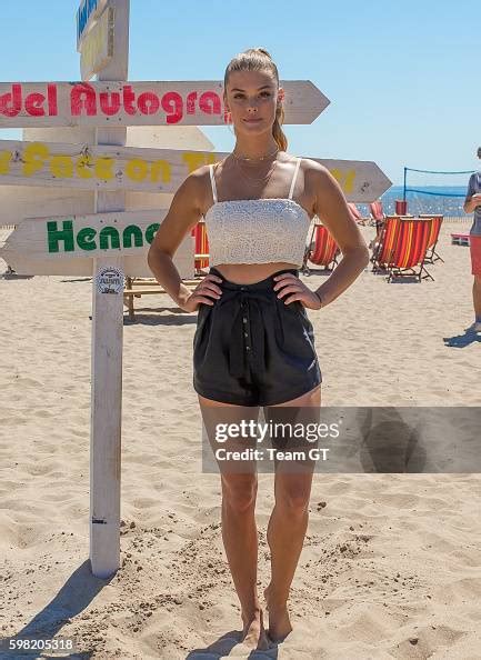Nina Agdal is seen at 'Sports Illustated' event on Coney Island Beach