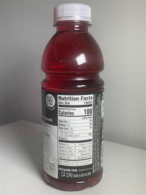 Vitamin Water Xxx Acai Blueberry Pomegranate Hotbox