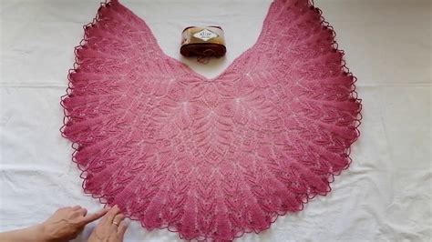 Шаль "Кодама". Основные моменты. Ализе ангора голд омбре батик. - YouTube