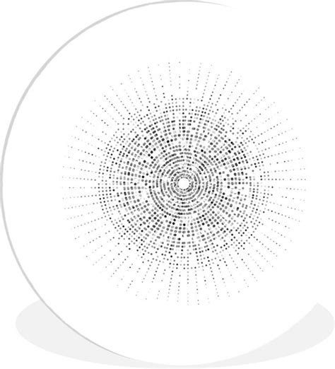 Wallcircle Wandcirkel Cirkel Van Geometrische Vormen Zwart