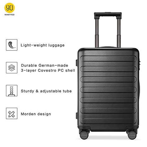 NINETYGO 24 Inch 100% Polycarbonate Hardside Luggage Hardshell Suitcase ...