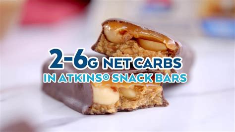 Atkins Caramel Chocolate Nut Roll Snack Bar Protein Snack High In Fiber Low Sugar 5 Count