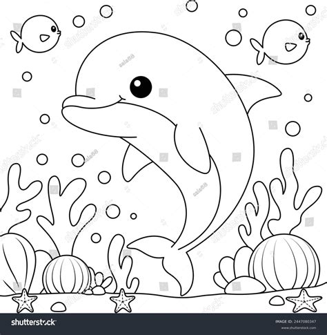 Dolphin Colouring In Pages