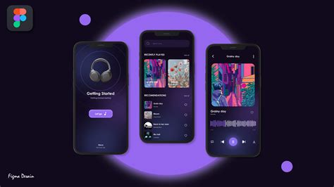 Modern Music App UI Design | Figma