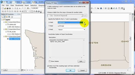 Arcgis Arcmap Importing Points Youtube