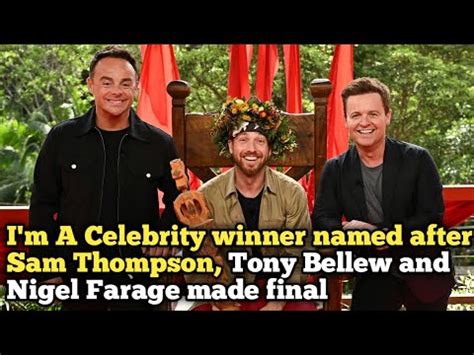 I M A Celebrity Winner Named After Sam Thompson Tony Bellew And Nigel