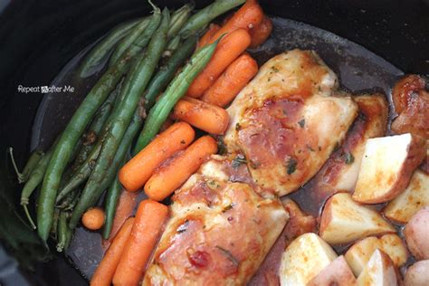 Crock Pot One Pot Chicken And Veggies Repeat Crafter Me