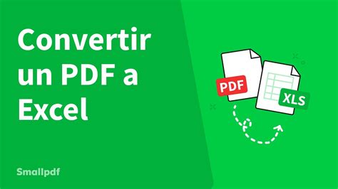 Cómo convertir un PDF a Excel Online Smallpdf YouTube