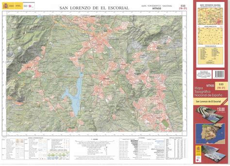 San Lorenzo de El Escorial Mapa Topográfico Nacional 1 50 000 2014