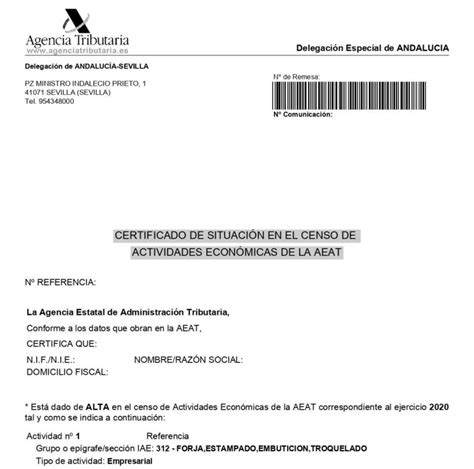 Traducción Jurada Certificado De Alta Iae Between Traducciones