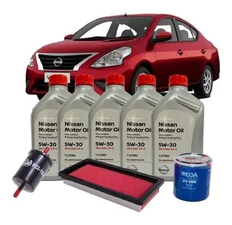 Kit Revisão Troca De Oleo 5w30 Versa 1 6 2011 A 2020 Nissan