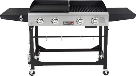 Royal Gourmet Portable Propane Gas Grill And Griddle Combo 4 Burner Griddle Flat Top Folding