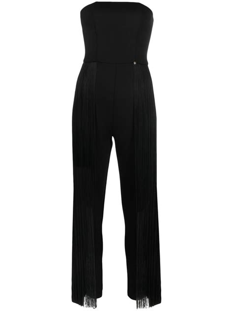 Nissa Fringed Strapless Jumpsuit Farfetch