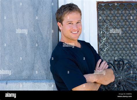 Portrait Of Smiling Man Stock Photo Alamy