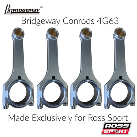 Bridgeway Billet 4340 H Beam Rod Set 150mm Evo I IX Ross Sport