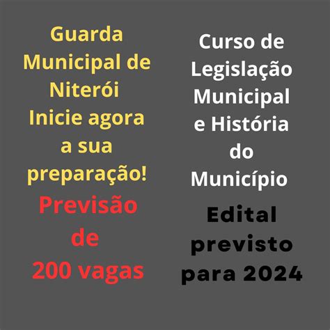 GUARDA CIVIL MUNICIPAL NITERÓI PREPARATÓRIO Legislação Municipal e