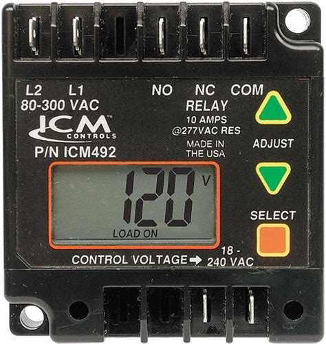 ICM Line Voltage Monitor, Manual or Automatic Reset, 80 to 300 Voltage, 10 A Contact Rating ...