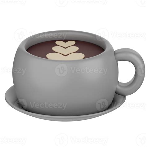 3d Illustration Of Latte Coffee 24486977 Png