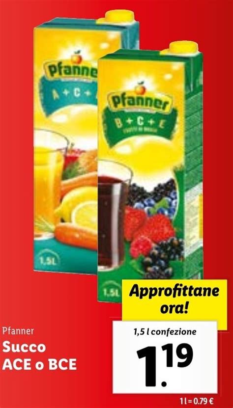 Pfanner Succo Ace O Bce L Confezione Offerta Di Lidl