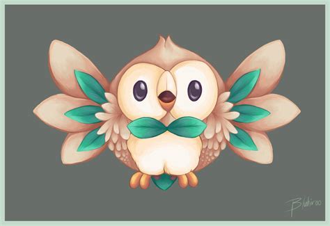 Rowlet By Bluhiroo On Deviantart