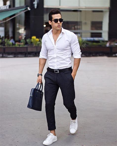 40 White Shirt Outfit Ideas for Men | Styling Tips | White shirt men, Homecoming outfits for ...