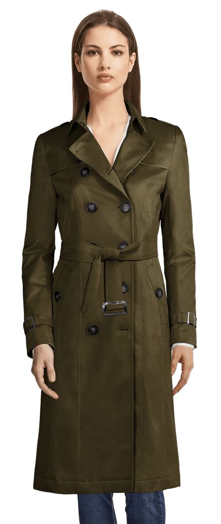 Green Long Trench Coat Sumissura