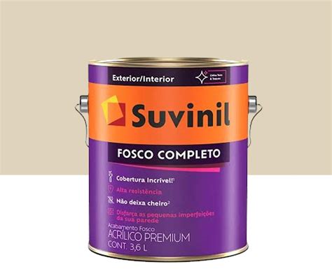 C S Construção Tinta Acrílica Fosco Completo Premium Palha Fosco 3 6L