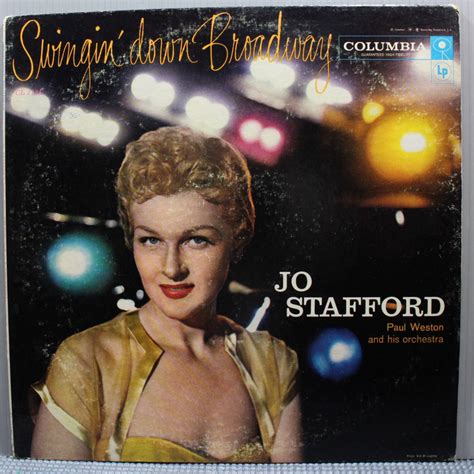 【やや傷や汚れあり】lp 米盤 Jo Stafford Swingin Down Broadway Columbia Cl 1124の落札