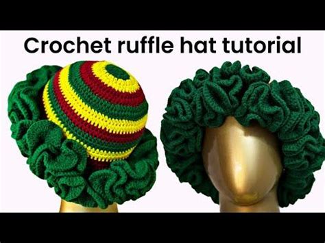 Easy Crochet Ruffle Bucket Hat Step By Step Tutorial Ganchillo