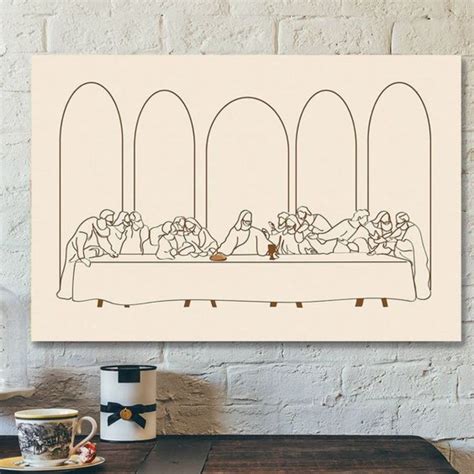 The Prophetic Supper Last Supper Christian Wall Art Canvas Poster