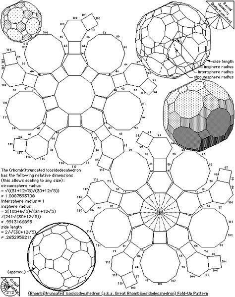 Archimedean Solids – Fold Up Patterns | The Geometry Code:Universal ...