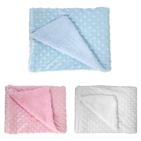 Newborn Baby Blanket Warm Fleece Stroller Cover Quilt Swaddling Bedding