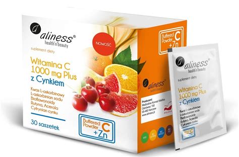 Witamina C 1000 mg PLUS z Cynkiem 30 saszetek Aliness Skład Cena